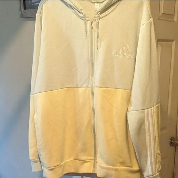 ADIDAS Men’s Tech Full Zip Fleece Hoodie Performance Hooded Track JacketSize L - Picture 5 of 9